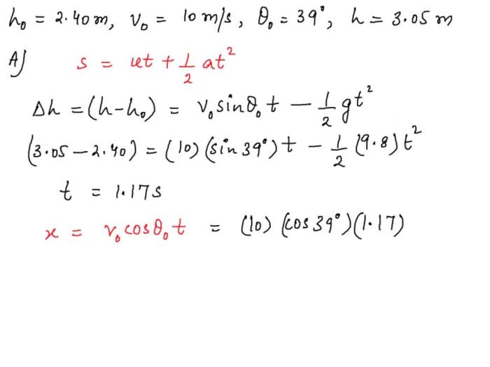 Basketball shot height basket point player three trajectory acceleration standing floor figure webassign shown solved ball horizontal below chegg